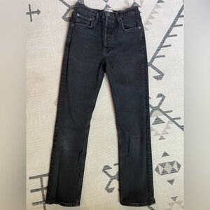 Agolde Riley High Rise Straight Crop Jean